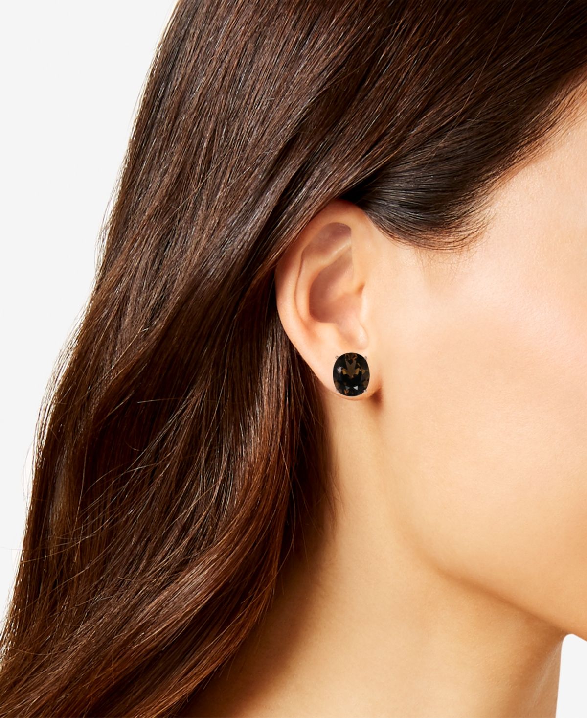 Macy's Smoky Quartz (8 ct. t.w.) Stud Earrings in 14k Rose Gold