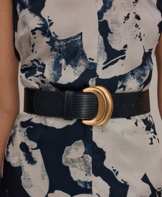 Women's Printed V-Neck Midi Dress