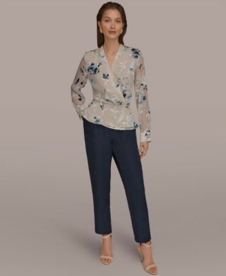 Women's Floral Print Long-Sleeve Top
