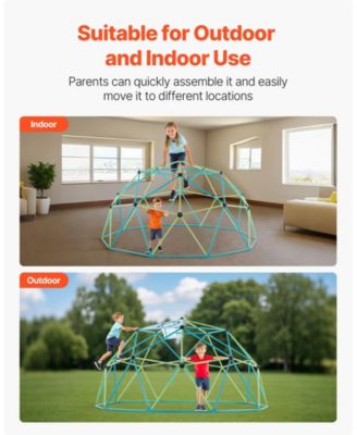 10FT Kids Climbing Dome 1000 LB Capacity with Octopus Net and Basketballs