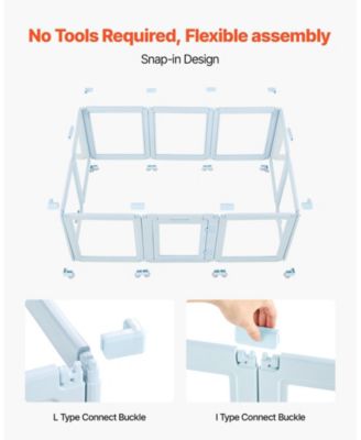 Dog Whelping Box, 76 x 49 x 30 in Plastic Whelping Pen for Large Dogs, Waterproof w/ Clear Windows, Door Lock, Easy-Clean Indoor Birth Kit
