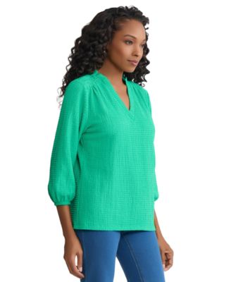 Women's Smocked Shoulder Top