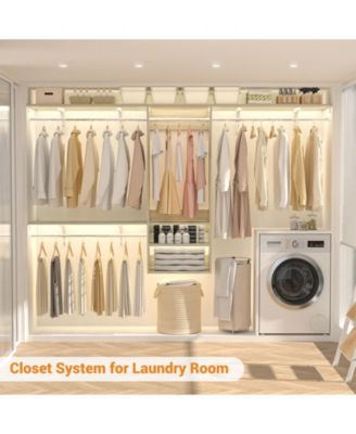 62-96 Inch Hanging Closet System with Hanging Rod