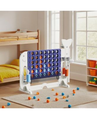 4-in-1 Giant Outdoor Game Set – Jumbo Connect 4, Basketball, Ring Toss & Golf for Kids & Adults
