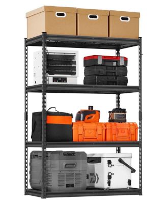 4-Tier Storage Shelves, 2400-Lb Capacity, Adjustable Heavy-Duty Utility Rack