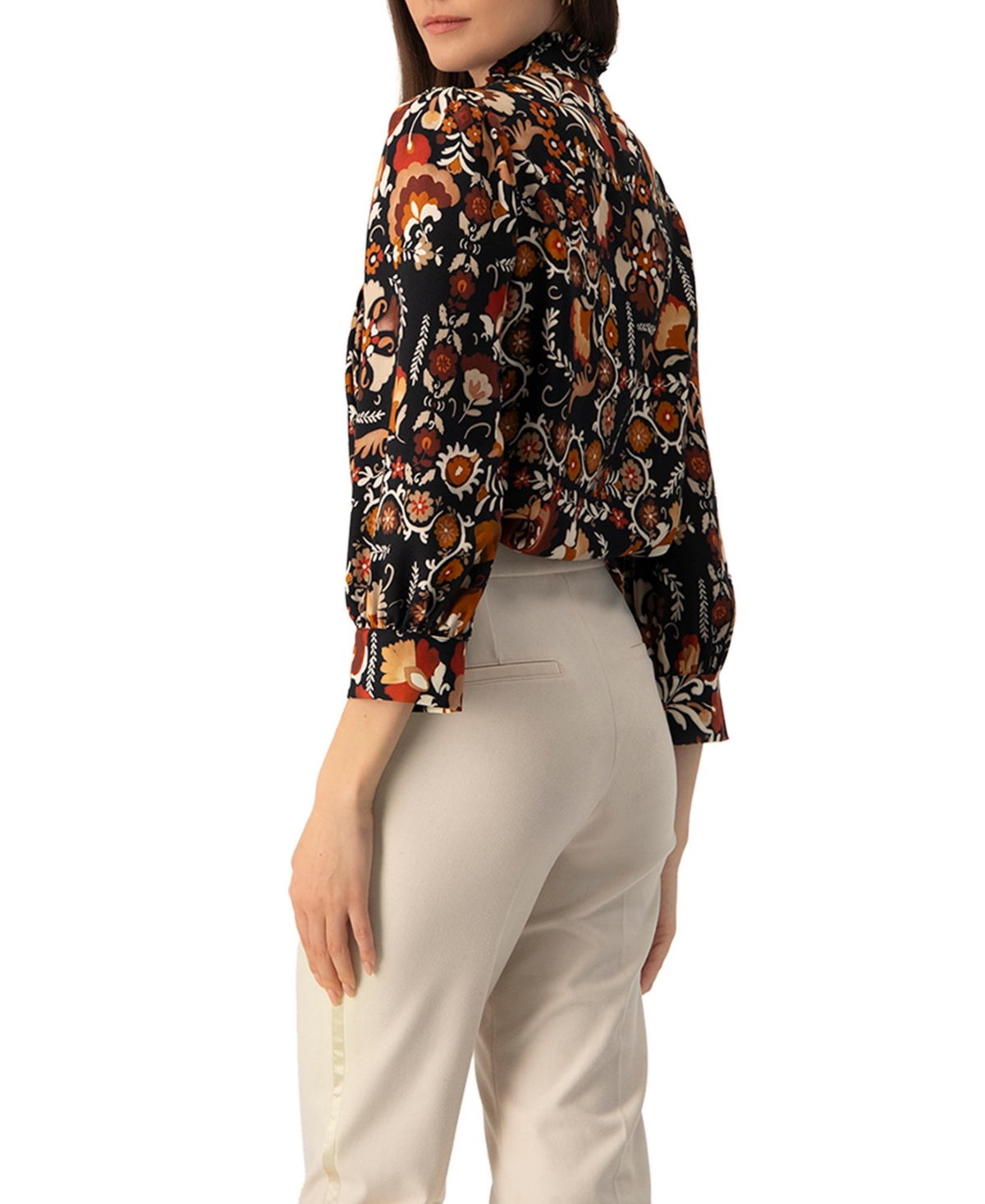 Ivonne Women's Printed Long Sleeve Shirt