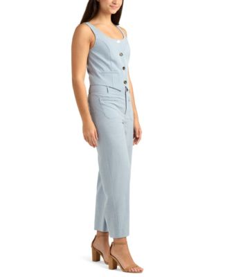 Juniors' Melange Suiting Button-Front Vest