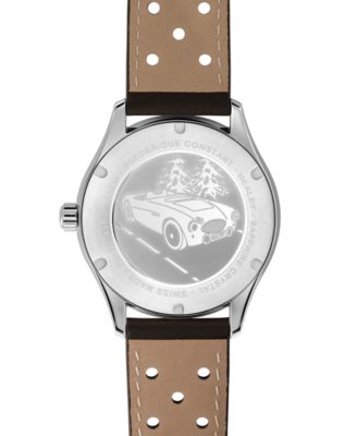 Men's Vintage Rally Healey Brown Strap Watch, 40mm