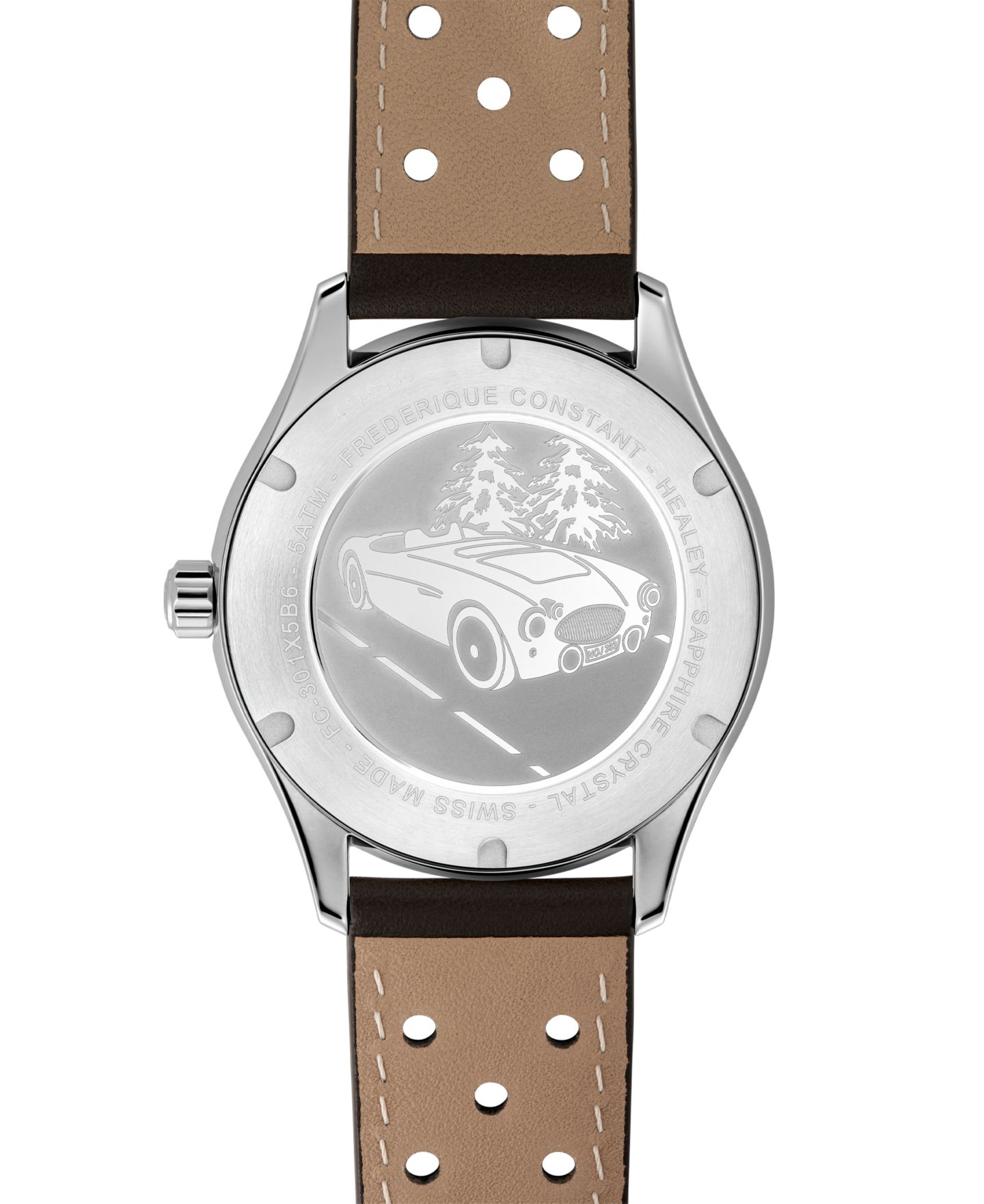 Мужские часы Frederique Constant Vintage Rally Healey Brown Strap Watch, 40mm — фото 2