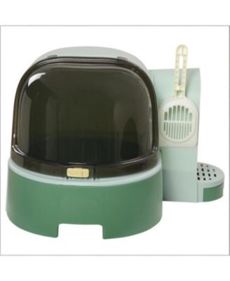 Covered Cat Litter Box in Green