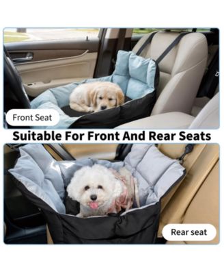 Dog Car Seat for Small Dogs Travel Safety Pet Seat Waterproof with Storage Pockets Black