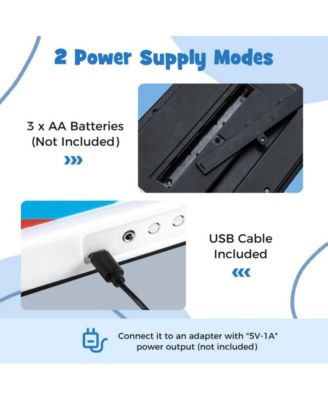 Kids Piano Keyboard with Microphone and Portable 49 Key Electric Music Toy