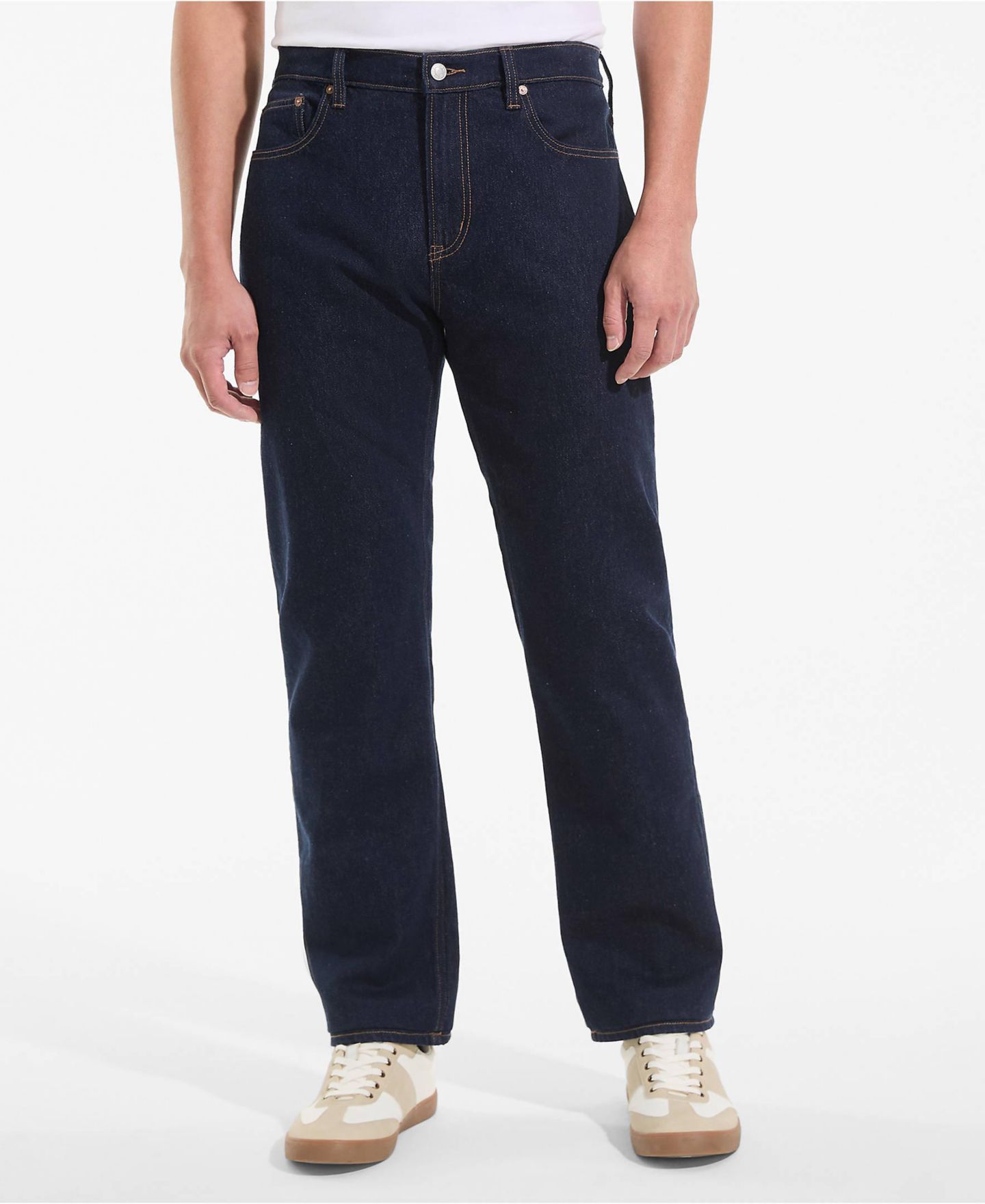 Мужские джинсы Lands' End Stretch Easy Classic Fit Forever Blue Jean, цвет: Синий — фото 1