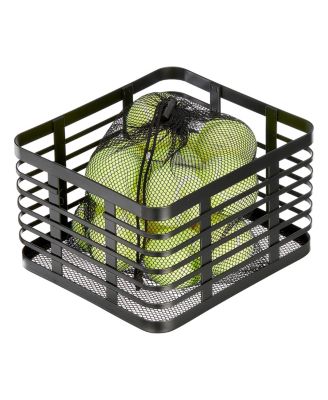 Metal Pantry Basket with Handles - Set of 2 - Matte Black