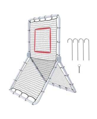 Baseball/Softball Rebounder Net, 3.5' x 6', Pitchback Trainer, Fielding Practice, 5 Adjustable Angles