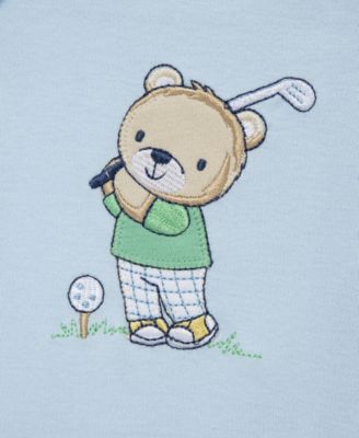 Little Me Baby Boys' Bear Short-Sleeve Bodysuit, Pants & Hat, 3-Piece Set