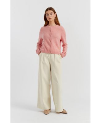 Women's Pure Cashmere Summer Cropped Cardigan