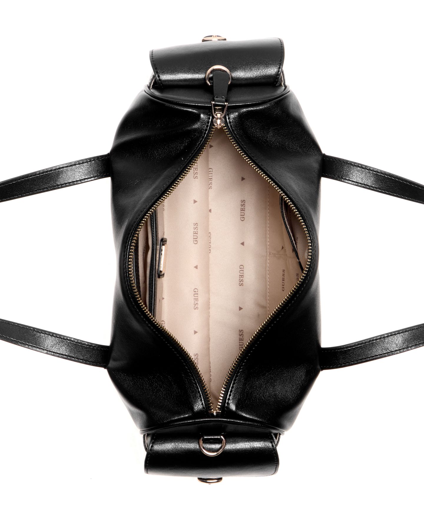 Женская сумка GUESS Kassie Small Box Top Zip Satchel, цвет: Чёрный — фото 4