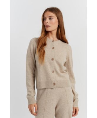 Women's Cropped Wool-Cashmere Cardigan