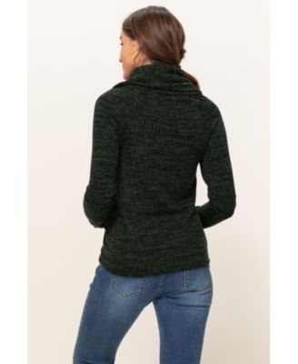 Maternity Cowl Neck Long Sleeve Knit Sweater