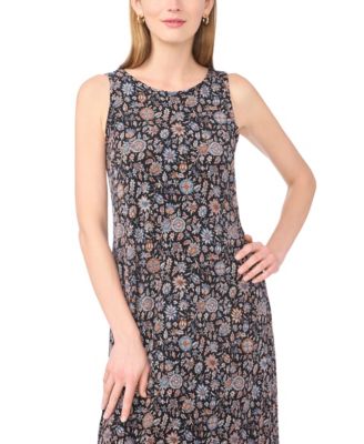 Women's Bandana-Print Crochet-Trim Maxi Dress