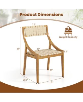 Outdoor Webbing Dining Chair for Patio or Garden