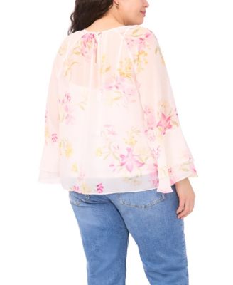 Plus Size Crew Neck Printed Top