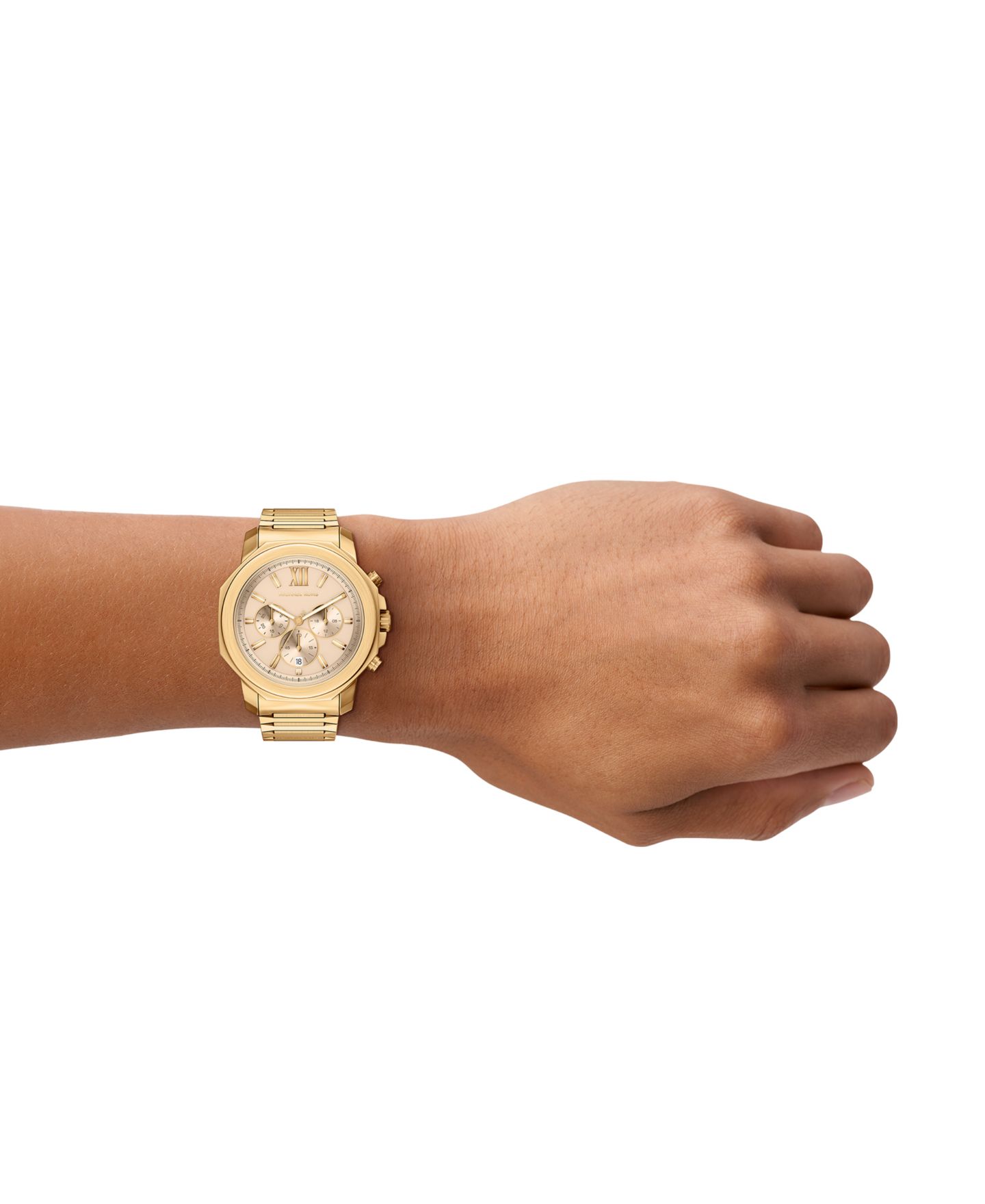 Мужские часы Michael Kors Prescott Chronograph Gold-Tone Stainless Steel Watch, 44mm — фото 7