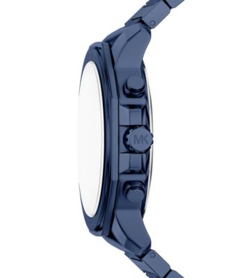 Men's Prescott Chronograph Blue Stainless Steel Watch, 44mm