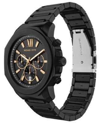 Men's Prescott Chronograph Black IP Stainless Steel Watch, 44mm