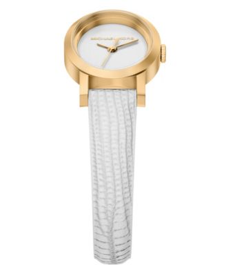 Women's Maude Three-Hand White Leather Watch, 21mm