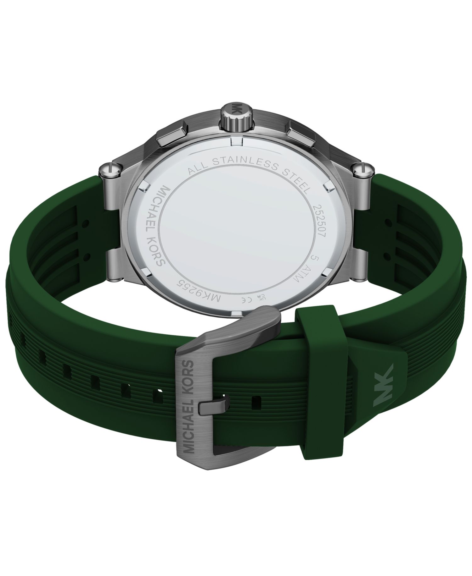 Men's Billie Chronograph Green Silicone Watch, 46mm