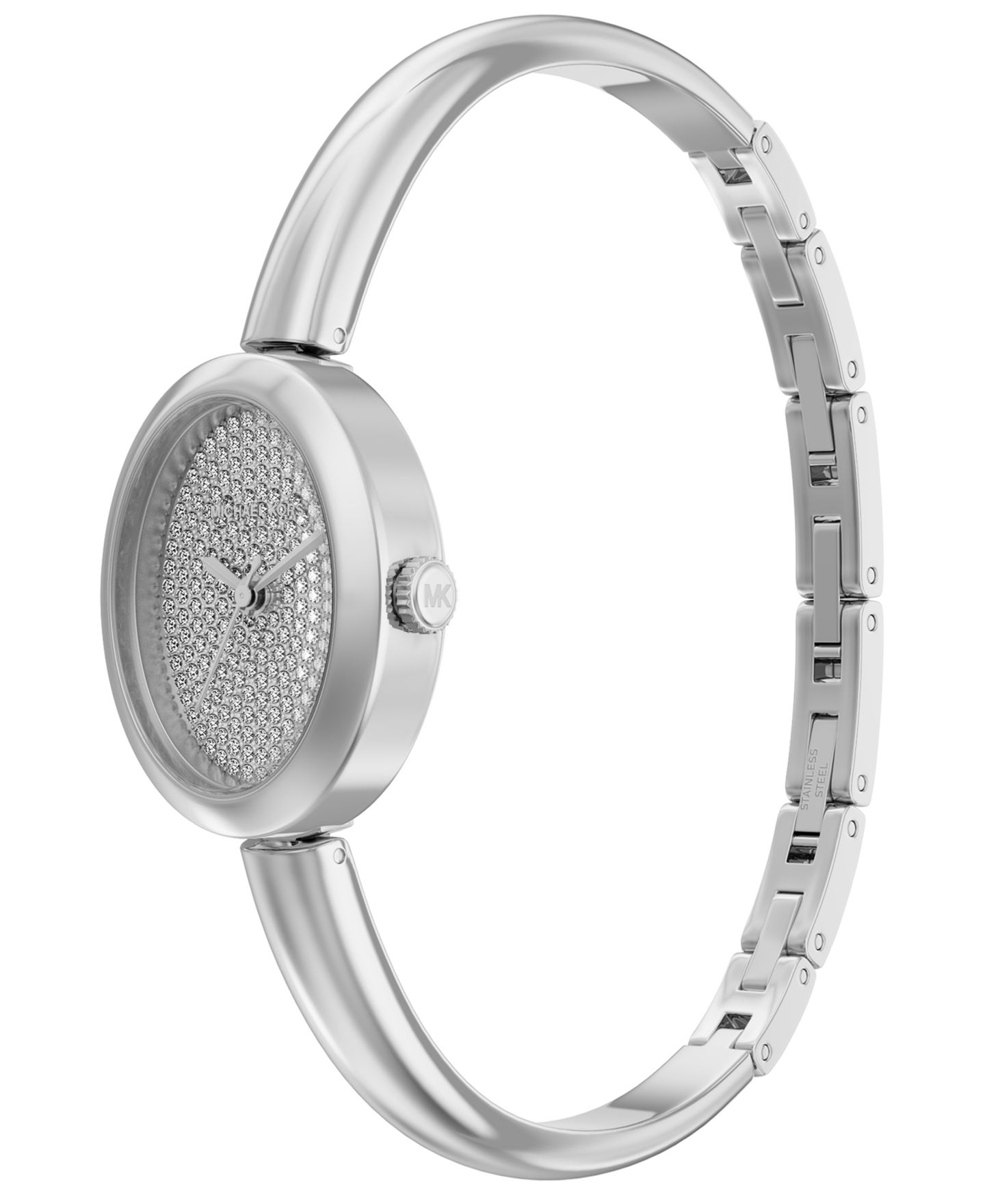 Женские часы Michael Kors Maude Three-Hand Silver-Tone Stainless Steel Watch, 21mm — фото 6