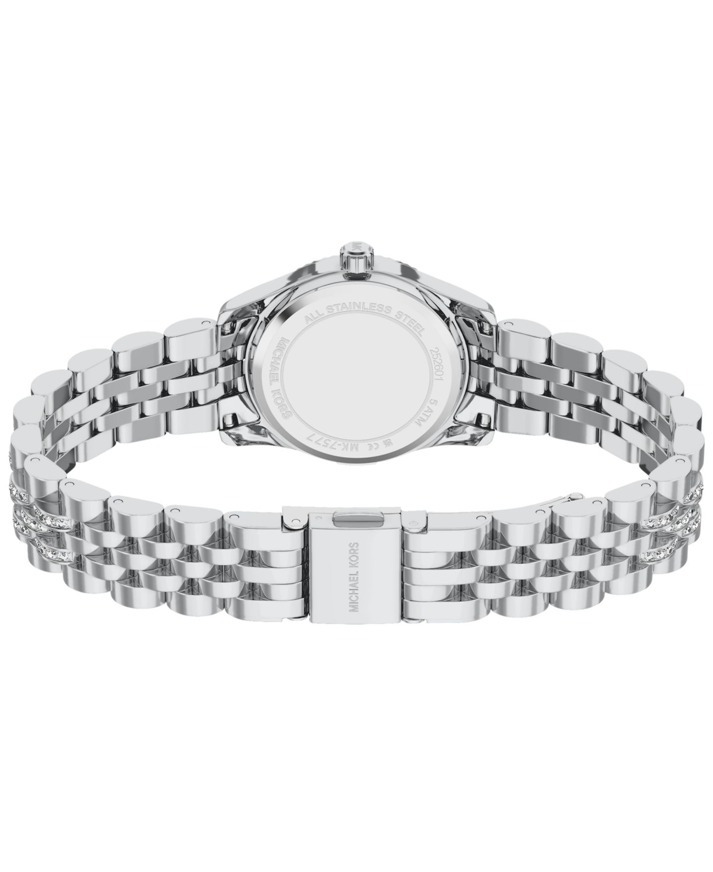 Женские часы Michael Kors Lexington Three-Hand Silver-Tone Stainless Steel Watch, 26mm — фото 5