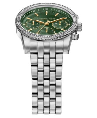 Women's Bryant Chronograph Silver-Tone Stainless Steel Watch, 35mm