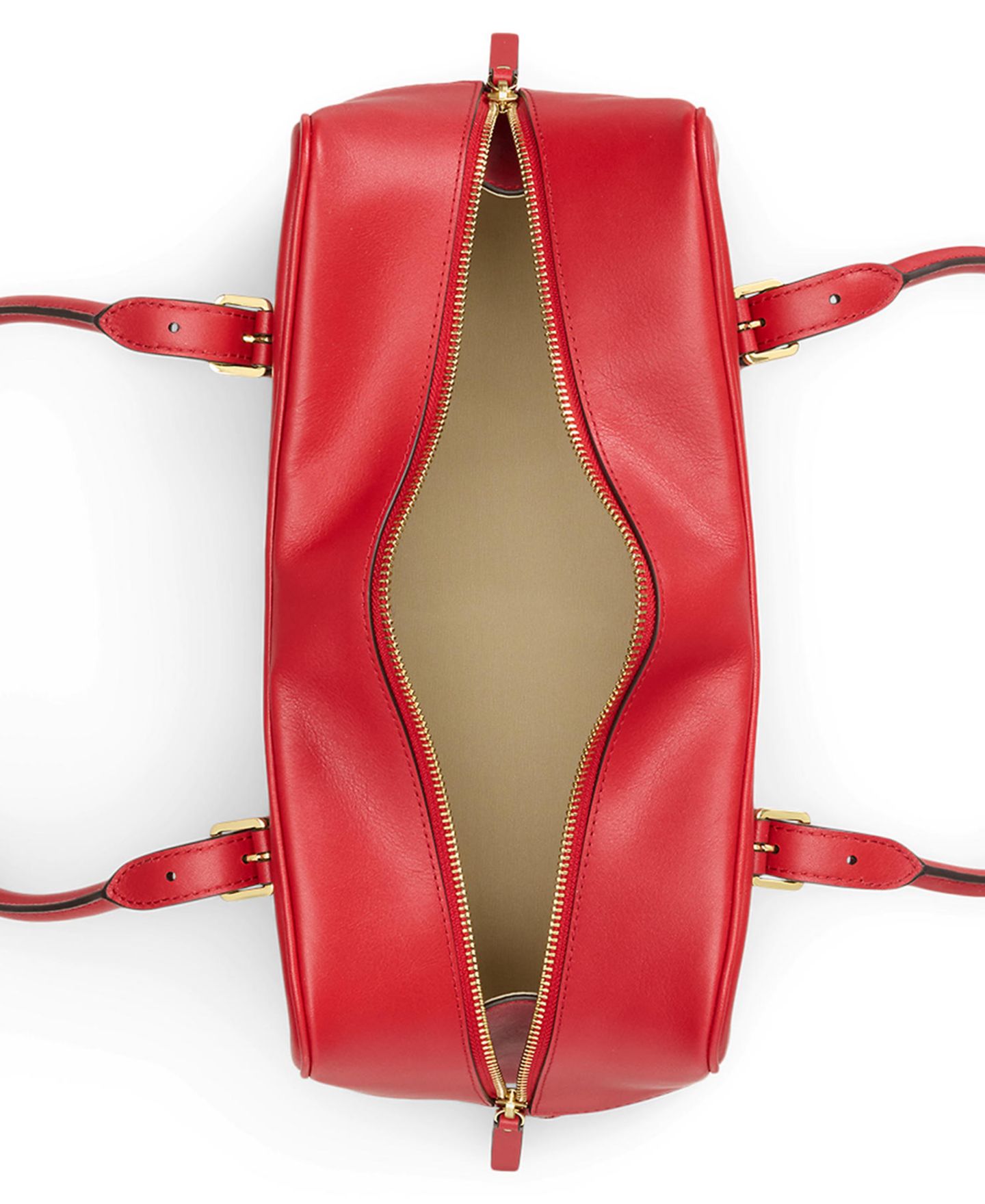 Женская сумка Lauren Ralph Lauren Leather Large Marcy Zip Slim Shoulder, цвет: Красный — фото 5