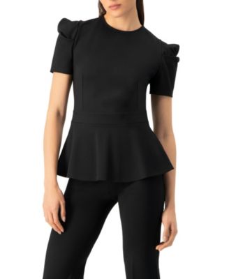 Women's Short Sleeve Peplum Blouse