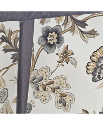 Zanzibar Pleated 100% Cotton Rod Pocket  Window Valance 50" x 17" Gray