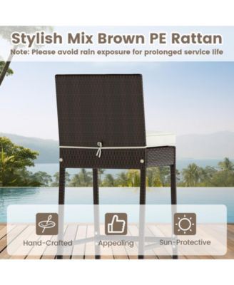 Patio Metal Bar Table Set with 2 Barstools, 3 Pieces