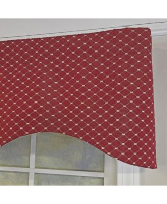 Passat Cornice 100% Cotton Rod Pocket Window Valance 50" x 17" Red