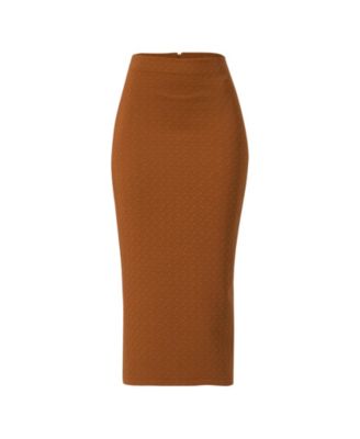 Women's Midi Skirt with Back Slit