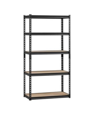 5-Tier Garage Storage Shelves, 16"D x 32"W x 62.8"H, 2000 lb Capacity, Adjustable Metal Utility Shelving Rack