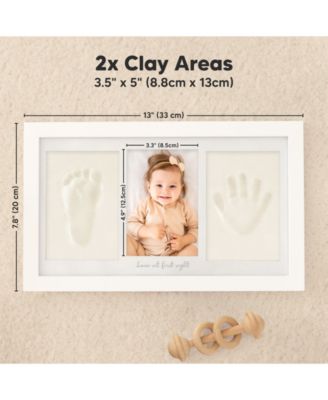 Duo Baby Hand and Footprint Kit, Baby Handprint Kit, Newborn Photo Frame, Baby Keepsake for New Mom