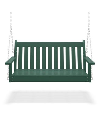 Outdoor Patio HDPE Hanging Front Porch Swing Bench