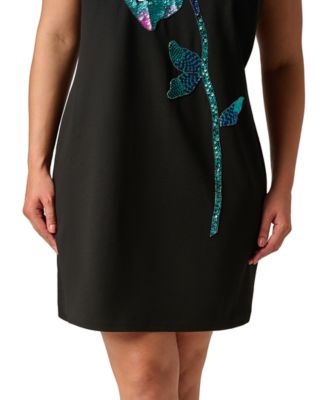 Plus Size Sleeveless Knit Mini Dress