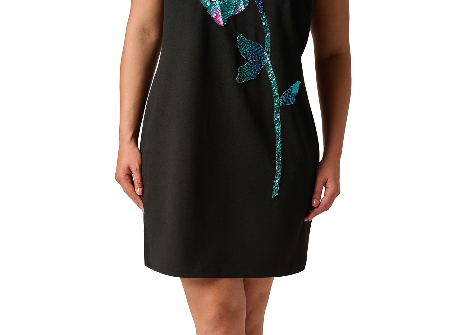 Plus Size Sleeveless Knit Mini Dress