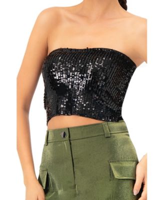 Women's Sequin Tube Top