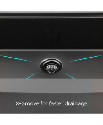 33x22x10inch Farmhouse Apron Single Bowl Kitchen Sink Stainless Steel Workstation