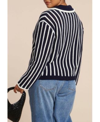 Women's Striped Cardigan