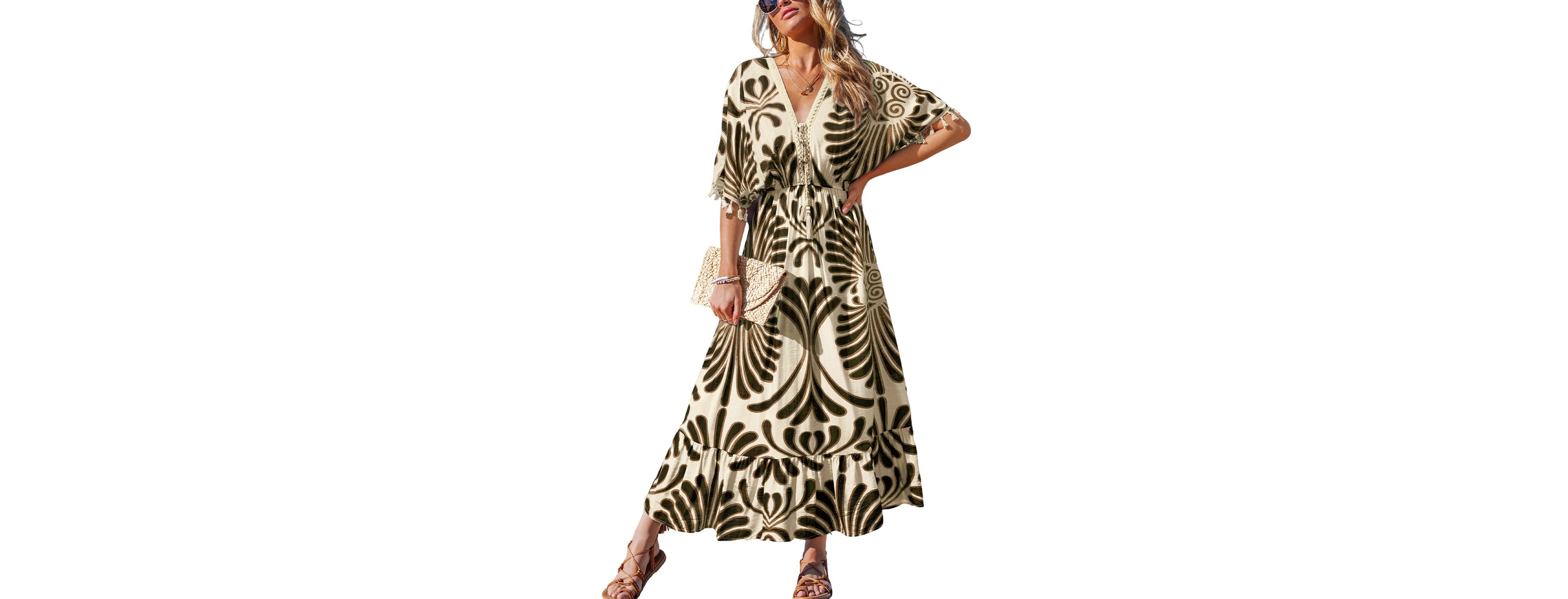 Cupshe Women's Always Extra Ornate Maxi Beach Dress